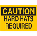 CAUTION Hard Hats Required Sign sku:122408