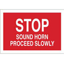 Stop Sound Horn Proceed Slowly Sign sku:122379