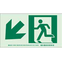 BradyGlo Nyc Approved Exit With Running Man And Down Left Arrow Sign
