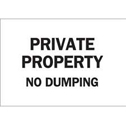 PRIVATE PROPERTY No Dumping Sign sku:22246