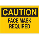 CAUTION Face Mask Required Sign sku:22402
