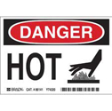 DANGER Hot Sign Labels