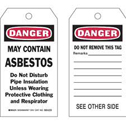 Accident Prevention Tags: DANGER May Contain Absestos sku:86429