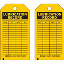 Lubrication Record Inspection Tags