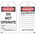 Accident Prevention Tags - DO NOT OPERATE sku:86458