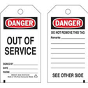 Accident Prevention Tags - OUT OF SERVICE