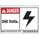 DANGER 240 Volts Labels sku:86785