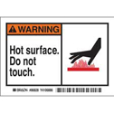 WARNING HOT SURFACE DO NOT TOUCH. Labels sku:86828