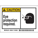 CAUTION EYE PROTECTION REQUIRED. Labels sku:86846