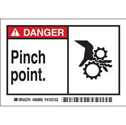 DANGER PINCH POINT. Labels sku:86868