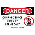 DANGER Confined Space Enter By Permit Only Sign sku:19191