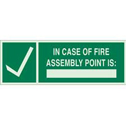 BradyGlo In Case Of Fire Assembly Point Is Sign sku:90930