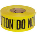 Brady™ Reinforced Barricade Tape Roll - Non-Adhesive Reinforced  Polyethylene, CAUTION CONSTRUCTION AREA, Black on Yellow