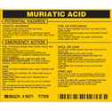 MURIATIC ACID Labels