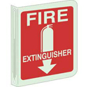 BradyGlo L Red, Fire Extinguisher Sign sku:94044