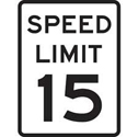 Speed Limit 15 Sign sku:115240