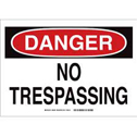 DANGER No Trespassing Sign sku:95359