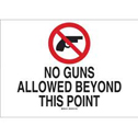 No Guns Allowed Beyond This Point Sign sku:122368
