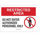RESTRICTED AREA Do Not Enter Authorized Personnel Only Sign