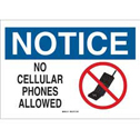 NOTICE No Cellular Phones Allowed Sign sku:95500