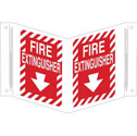 V Fire Extinguisher Sign