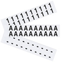 0.625" Character Height Black on White Outdoor Numbers and Letters sku:9712-1