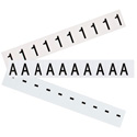 1" Character Height Black on White Outdoor Numbers and Letters
