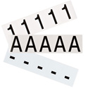 2" Character Height Black on White Outdoor Numbers and Letters