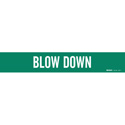 BLOW DOWN Pipe Marker sku:7327-1HV-PK