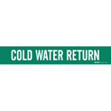 COLD WATER RETURN Pipe Marker sku:7056-1HV-PK