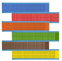 Consecutive Numbers on Color Backgrounds Wire Markers sku:WM-1-33-GR-PK