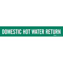 DOMESTIC HOT WATER RETURN Pipe Marker sku:7351-1-PK
