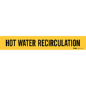 HOT WATER RECIRCULATION Pipe Marker sku:7147-4-PK