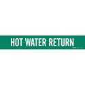 HOT WATER RETURN Pipe Marker sku:7376-4-PK