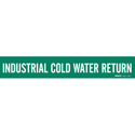 INDUSTRIAL COLD WATER RETURN Pipe Marker sku:7160-4-PK