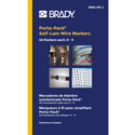 Brady WM-1-33-3/4 Consecutive Number Wire Marker Card, 1 - 33, Black/White,  72 Card/Pack