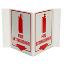 Glow-In-The-Dark Fire Extinguisher "V" Sign - 6" x 9" sku:V1FEG1G