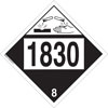 Class 8 UN 1830 Corrosive TDG Placard