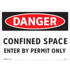 DANGER CONFINED SPACE ENTER BY PERMIT ONLY Sign-102432