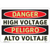 DANGER/PELIGRO HIGH VOLTAGE/ALTO VOLTAJE Sign-102446