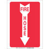 Fire Hose Down Arrow Sign