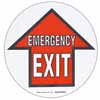 EMERGENCY EXIT Up Arrow ToughStripe Floor Sign