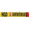 Pipe Marker - HGD LIQ Ammonia HIGH - Polyester YL