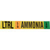Pipe Marker - LTRL LIQ Ammonia LOW - Polyester YL