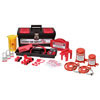 Personal Valve and Electrical Lockout Toolbox Kit with 3 Padlocks