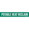 Pipe Marker - Potable Heating Reclaim - Polyester GN