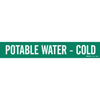 Pipe Marker - Potable Water - Cold - Polyester GN