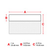 Etiquetas envolventes autolaminables de vinilo con cinta de impresión para BMP41 BMP51 - 0.75" x 1", negro sobre blanco, transparente 4
