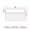 Etiquetas envolventes autolaminables de vinilo para BMP71 - 1.5" x 2", blanco / transparente 4