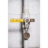 Etiquetas de valor de latón estampado - DHWS Domestic Hot Water Supply 1